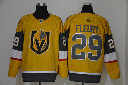 Vegas Golden Knights #29 Marc-Andre Fleury Adidas Men gold NHL Jersey